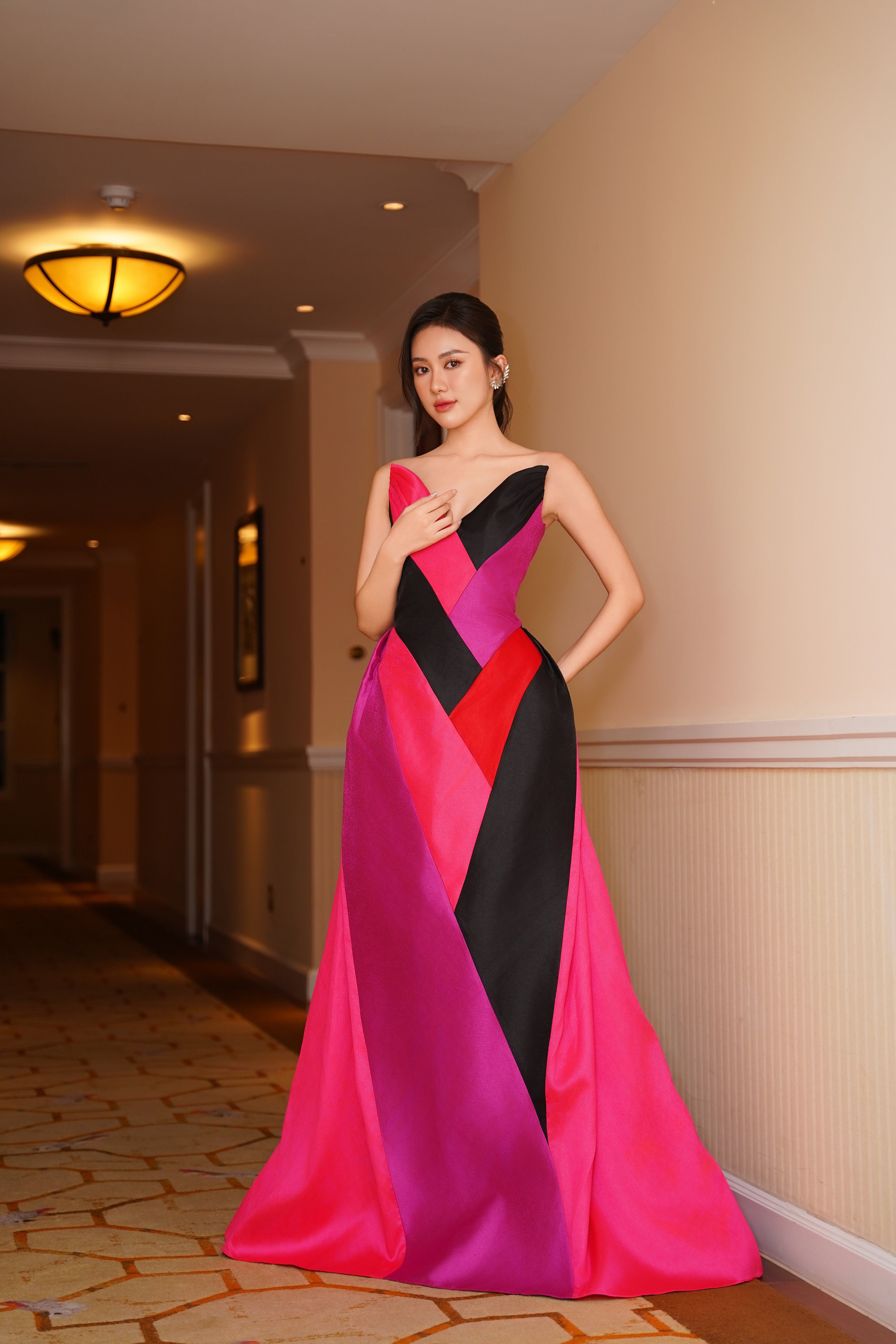 Cross Color Ballroom Gown