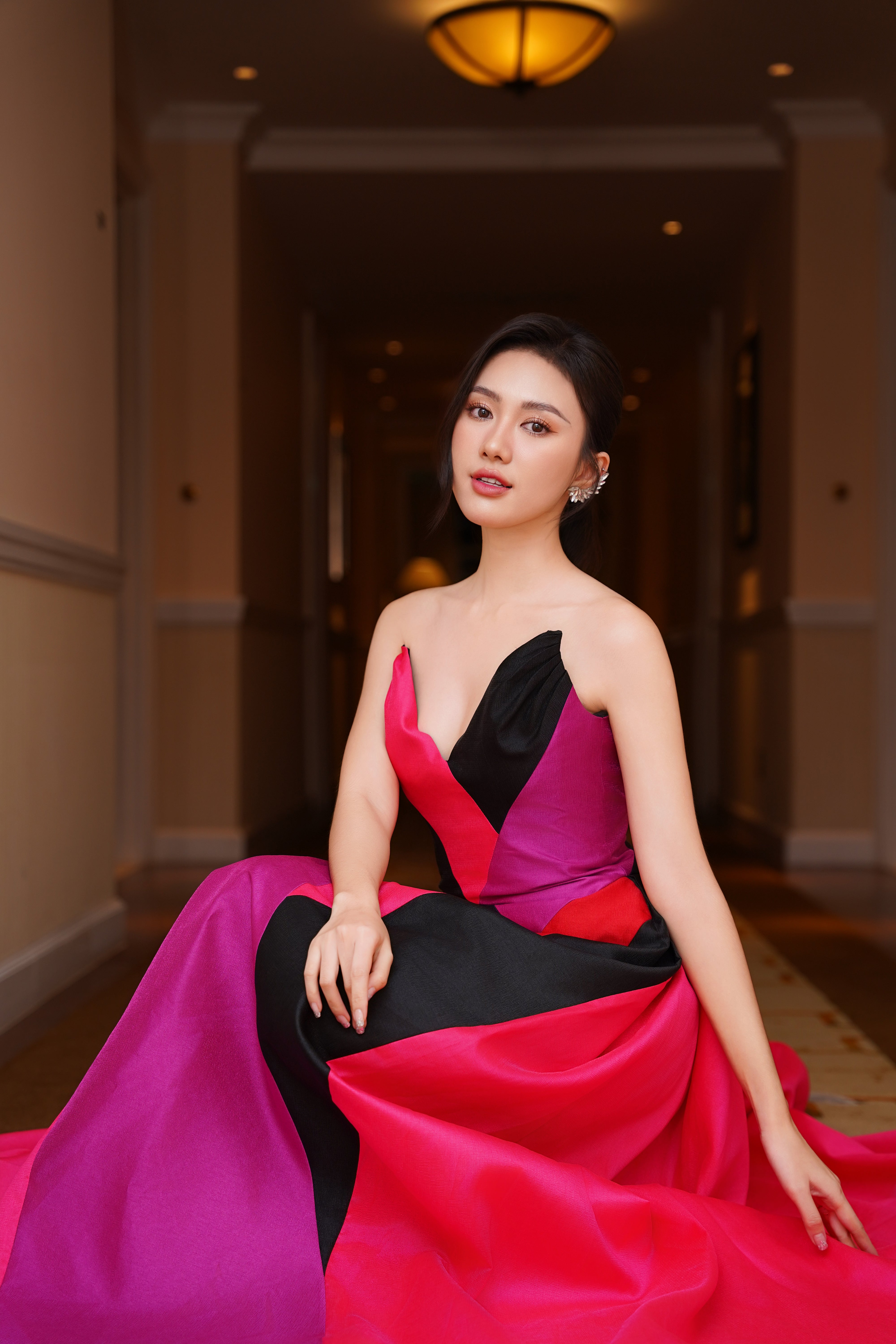 Cross Color Ballroom Gown