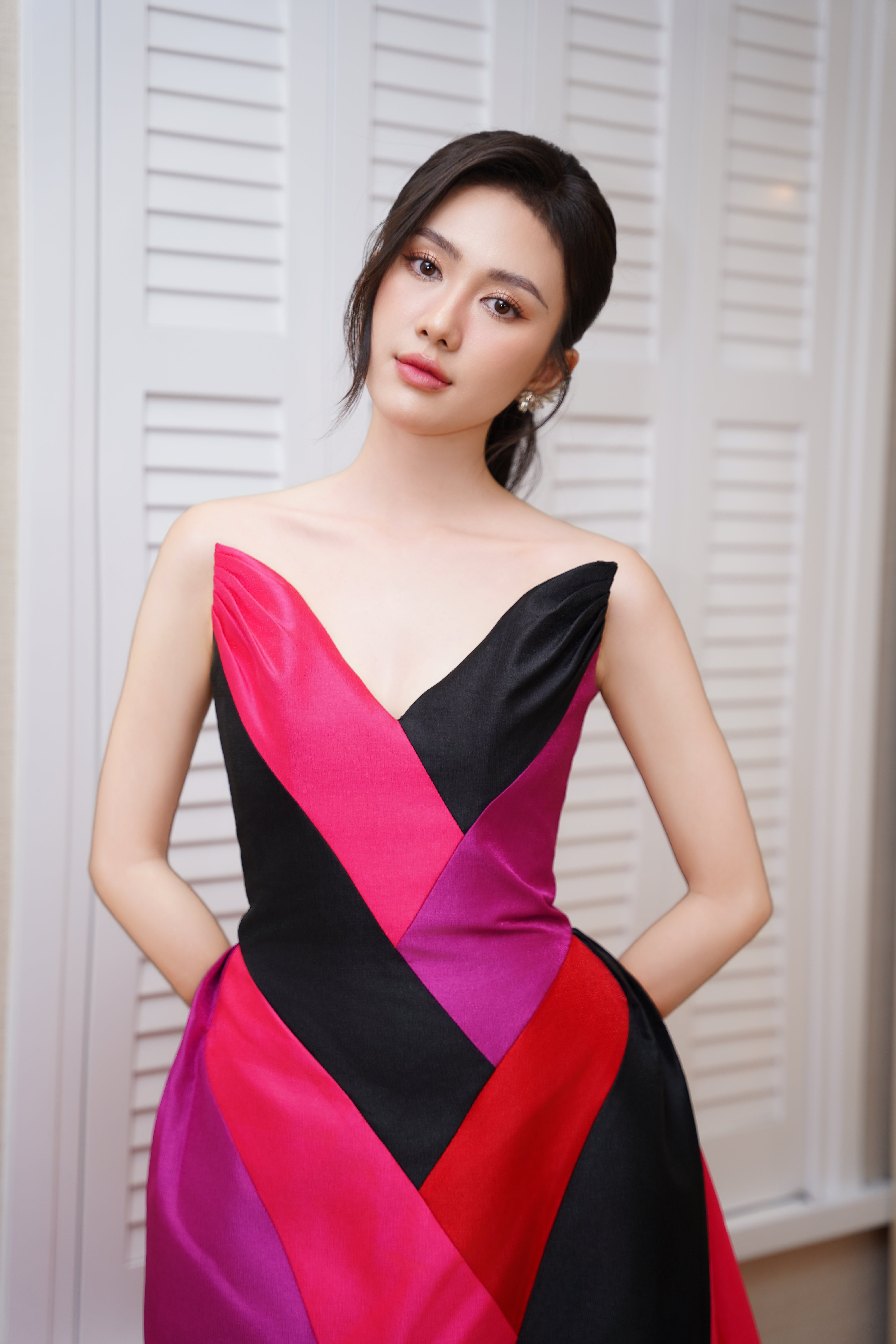 Cross Color Ballroom Gown
