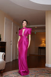 High Collared Origami Gown
